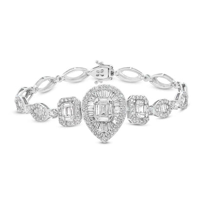 18k White Gold Diamond Lady's Bracelet - 3.60ct