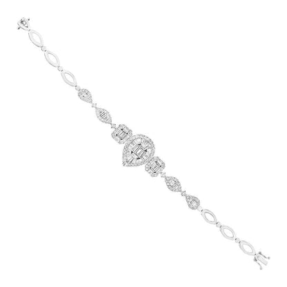 18k White Gold Diamond Lady's Bracelet - 3.60ct