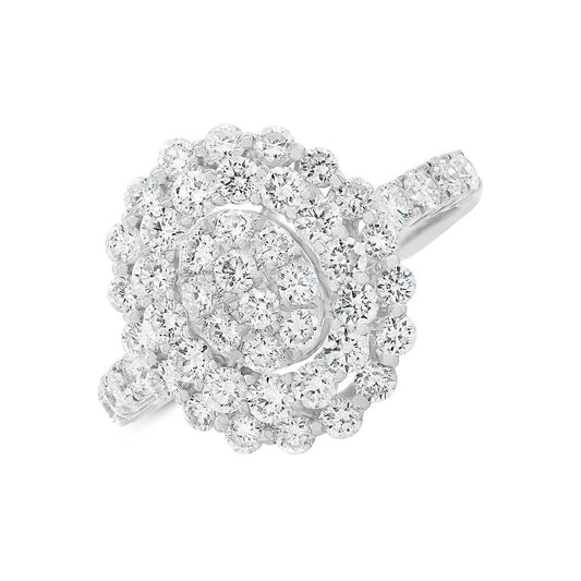 18k White Gold Diamond Lady's Ring - 1.96ct