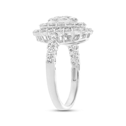18k White Gold Diamond Lady's Ring - 1.96ct