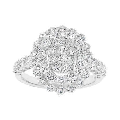 18k White Gold Diamond Lady's Ring - 1.96ct