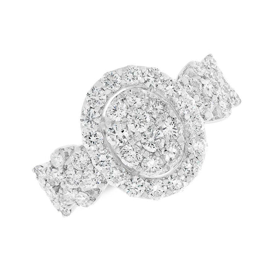 18k White Gold Diamond Lady's Ring - 1.90ct