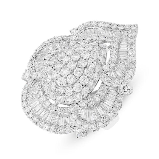 18k White Gold Diamond Lady's Ring - 7.54ct