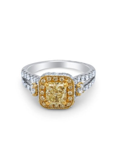 14K Yellow Diamond Engagement Ring