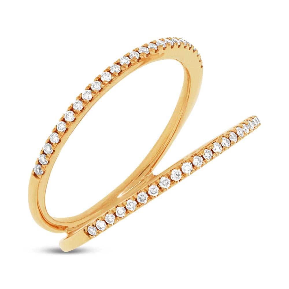 14k Yellow Gold Diamond Lady's Ring - 0.22ct