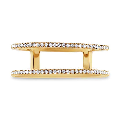 14k Yellow Gold Diamond Lady's Ring Size 3 - 0.17ct