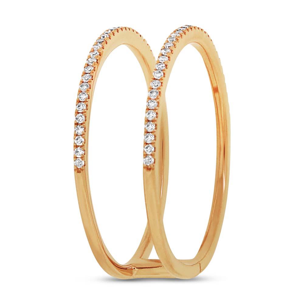 14k Yellow Gold Diamond Lady's Ring Size 5 - 0.17ct