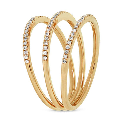 14k Yellow Gold Diamond Lady's Ring - 0.20ct