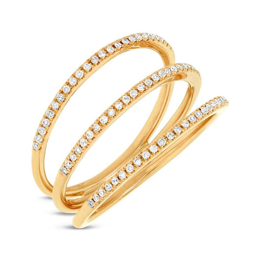 14k Yellow Gold Diamond Lady's Ring - 0.20ct