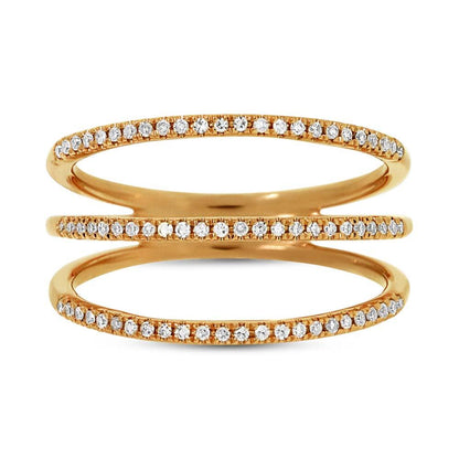 14k Yellow Gold Diamond Lady's Ring - 0.20ct