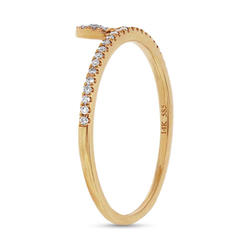 14k Yellow Gold Diamond Lady's Ring - 0.16ct