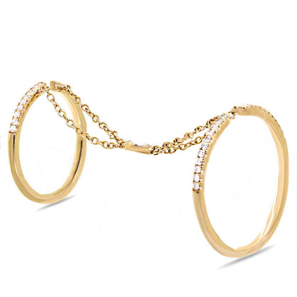 14k Yellow Gold Diamond Lady's Ring - 0.20ct