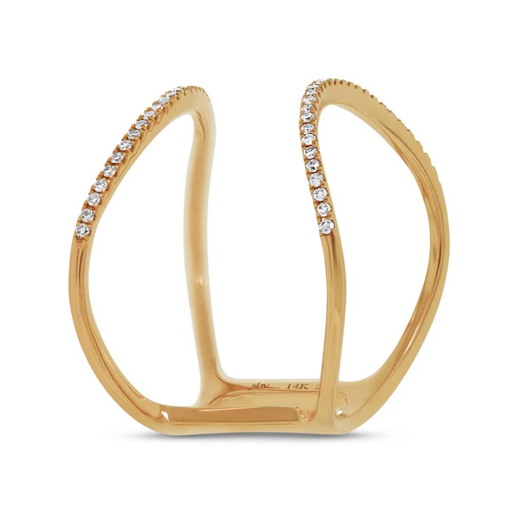 14k Yellow Gold Diamond Lady's Ring Size 5.5 - 0.15ct