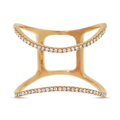 14k Yellow Gold Diamond Lady's Ring Size 5.5 - 0.15ct