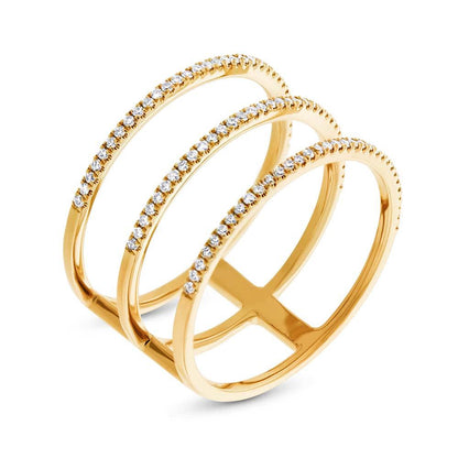 14k Yellow Gold Diamond Lady's Ring Size 5 - 0.28ct