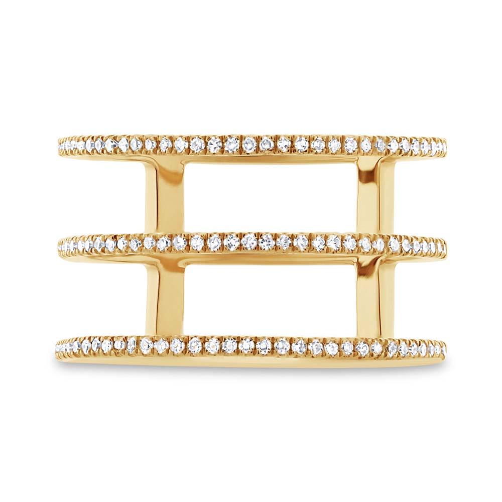 14k Yellow Gold Diamond Lady's Ring Size 8.5 - 0.28ct
