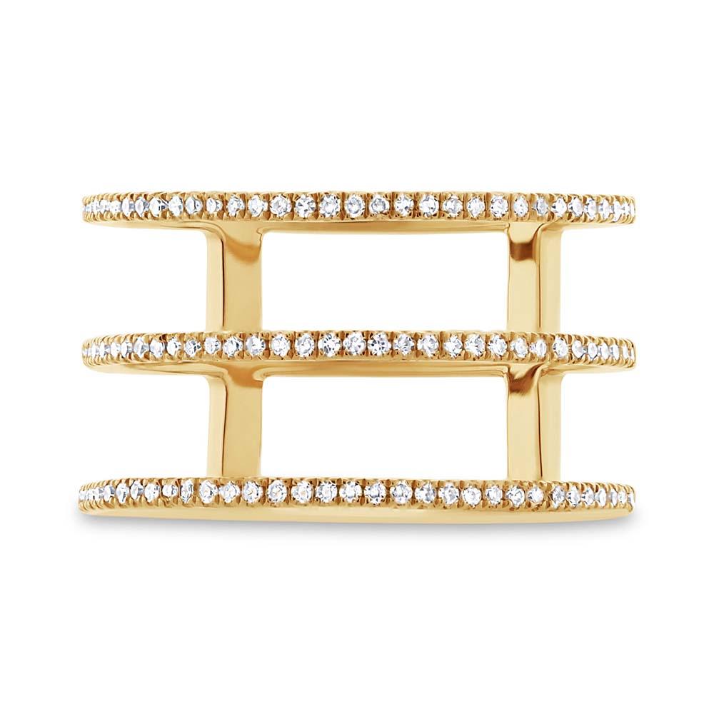 14k Yellow Gold Diamond Lady's Ring Size 8 - 0.28ct