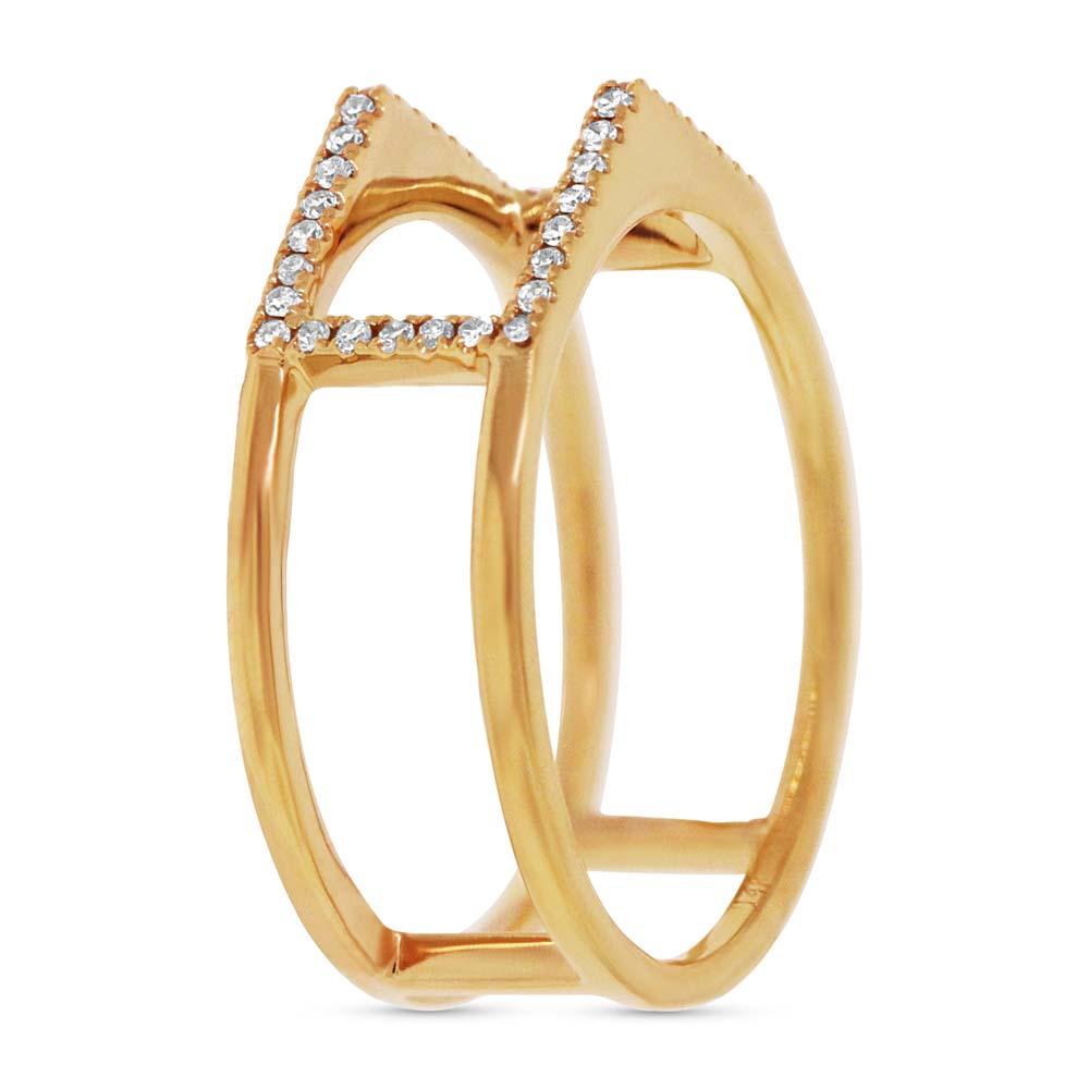 14k Yellow Gold Diamond Lady's Ring - 0.14ct