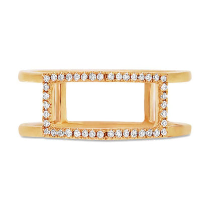 14k Yellow Gold Diamond Lady's Ring - 0.14ct