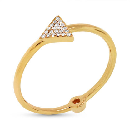 14k Yellow Gold Diamond Lady's Ring - 0.08ct