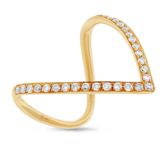14k Yellow Gold Diamond Lady's Ring - 0.28ct