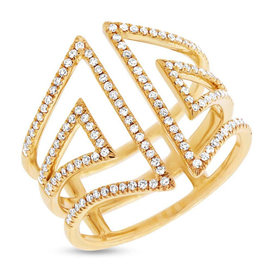 14k Yellow Gold Diamond Lady's Ring - 0.41ct