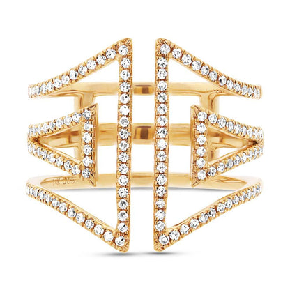 14k Yellow Gold Diamond Lady's Ring - 0.41ct