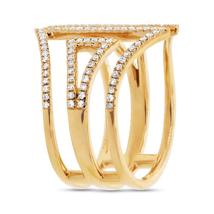 14k Yellow Gold Diamond Lady's Ring - 0.41ct