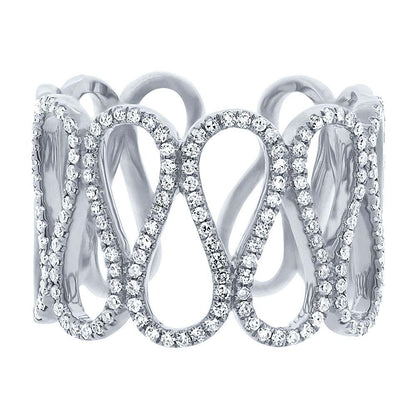 14k White Gold Diamond Lady's Ring - 0.45ct