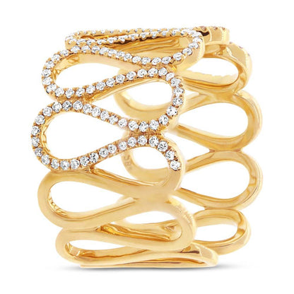 14k Yellow Gold Diamond Lady's Ring - 0.45ct