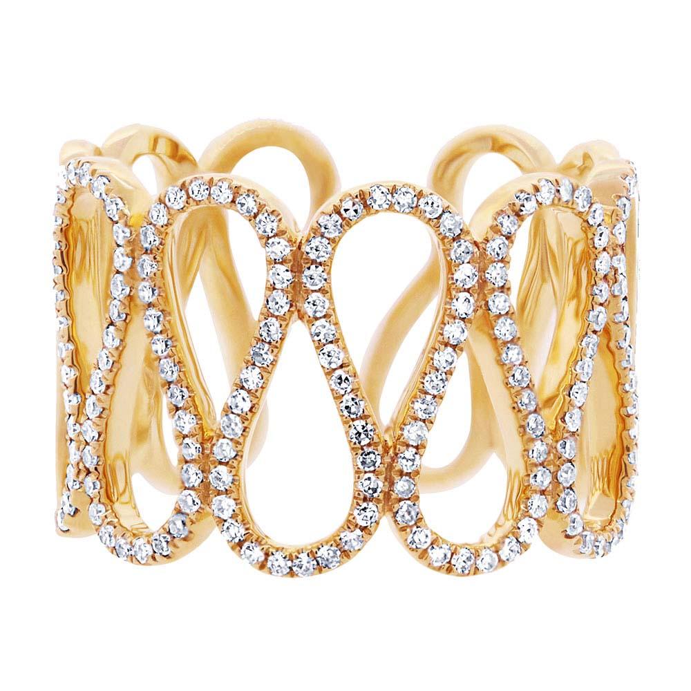 14k Yellow Gold Diamond Lady's Ring - 0.45ct