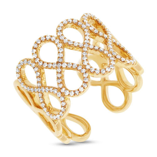 14k Yellow Gold Diamond Lady's Ring - 0.45ct