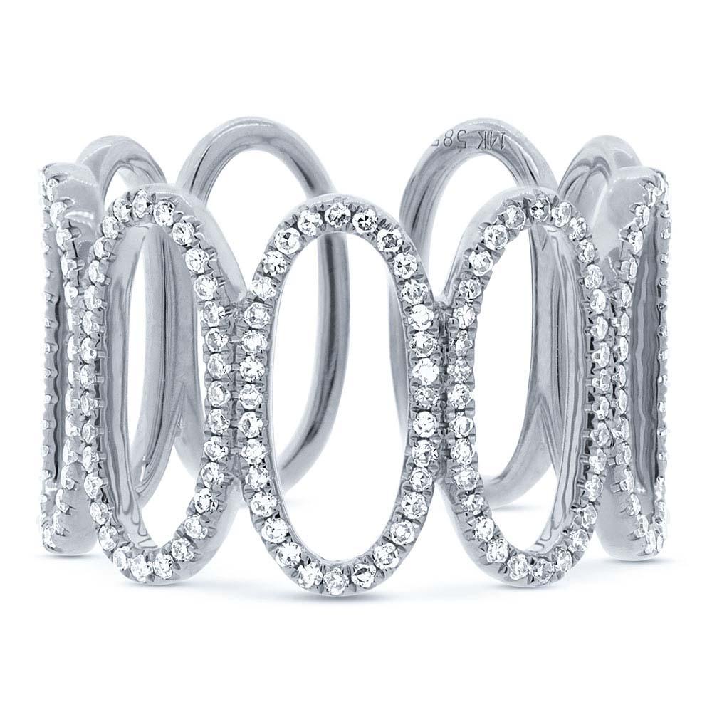 14k White Gold Diamond Lady's Ring - 0.53ct