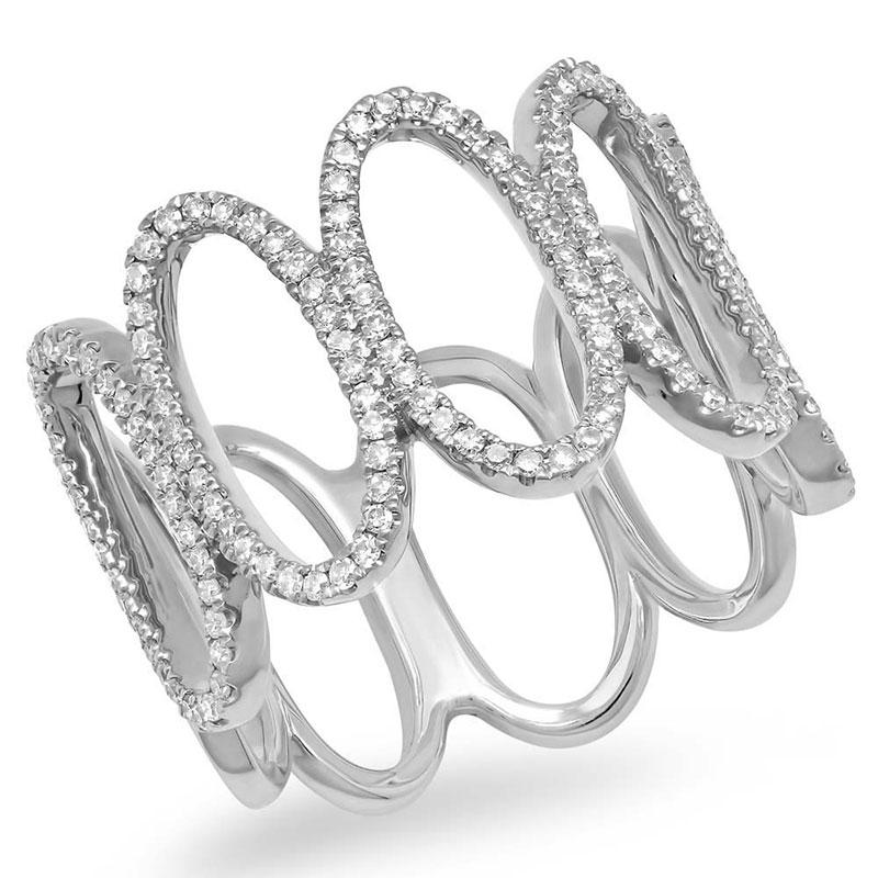 14k White Gold Diamond Lady's Ring - 0.53ct
