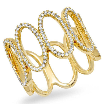 14k Yellow Gold Diamond Lady's Ring - 0.53ct
