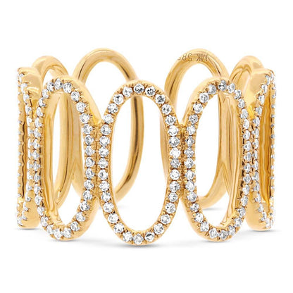 14k Yellow Gold Diamond Lady's Ring - 0.53ct