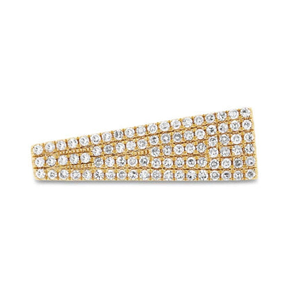 14k Yellow Gold Diamond Pave Lady's Ring - 0.27ct
