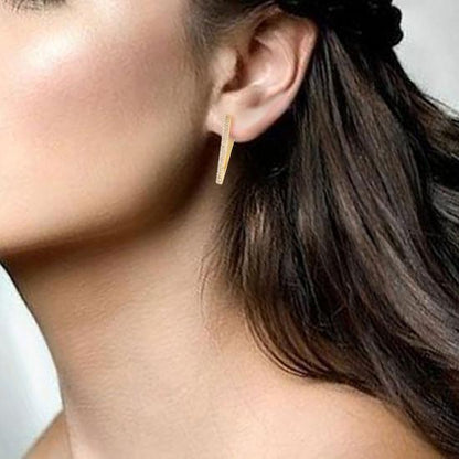 14k Yellow Gold Diamond Earring - 0.22ct