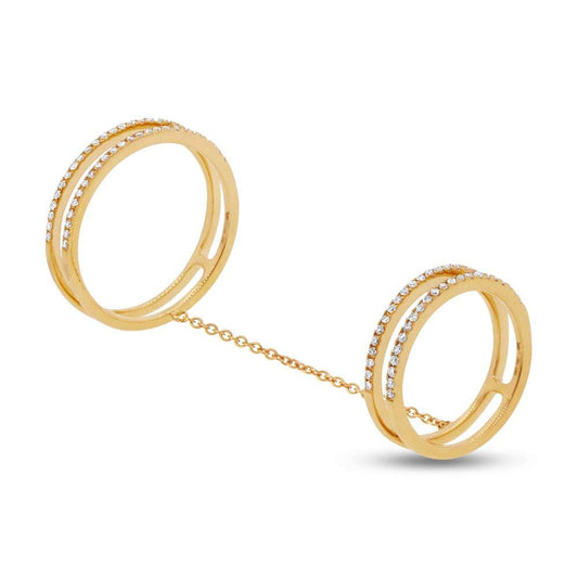 14k Yellow Gold Diamond Lady's Ring - 0.29ct