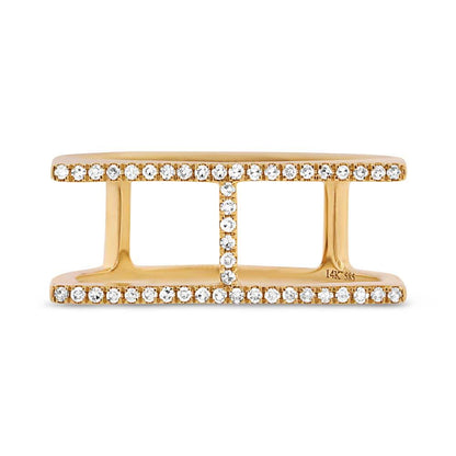 14k Yellow Gold Diamond Lady's Ring Size 5.5 - 0.13ct