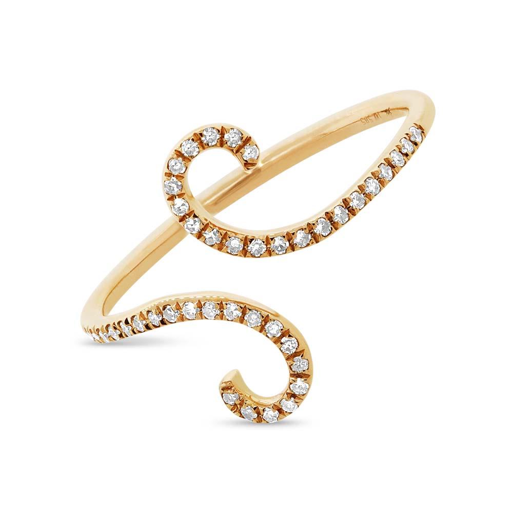 14k Yellow Gold Diamond Lady's Ring - 0.13ct