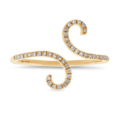 14k Yellow Gold Diamond Lady's Ring - 0.13ct