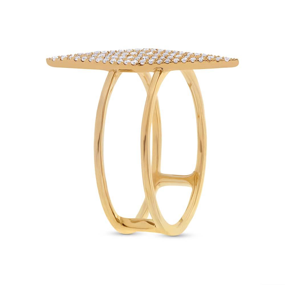 14k Yellow Gold Diamond Lady's Ring Size 6 - 0.16ct