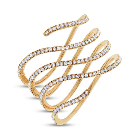 14k Yellow Gold Diamond Lady's Ring - 0.43ct