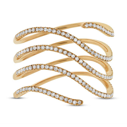 14k Yellow Gold Diamond Lady's Ring - 0.43ct