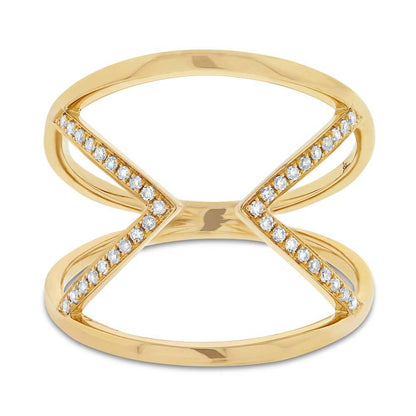 14k Yellow Gold Diamond Lady's Ring - 0.13ct