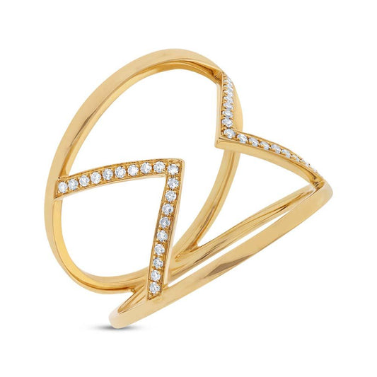 14k Yellow Gold Diamond Lady's Ring - 0.13ct