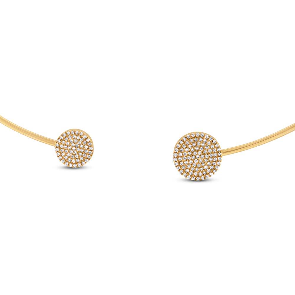 14k Yellow Gold Diamond Choker Necklace - 0.38ct