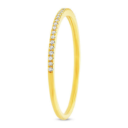 14k Yellow Gold Diamond Lady's Band Size 5.5