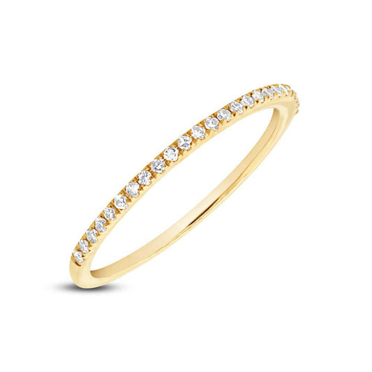 14k Yellow Gold Diamond Lady's Band Size 6.5